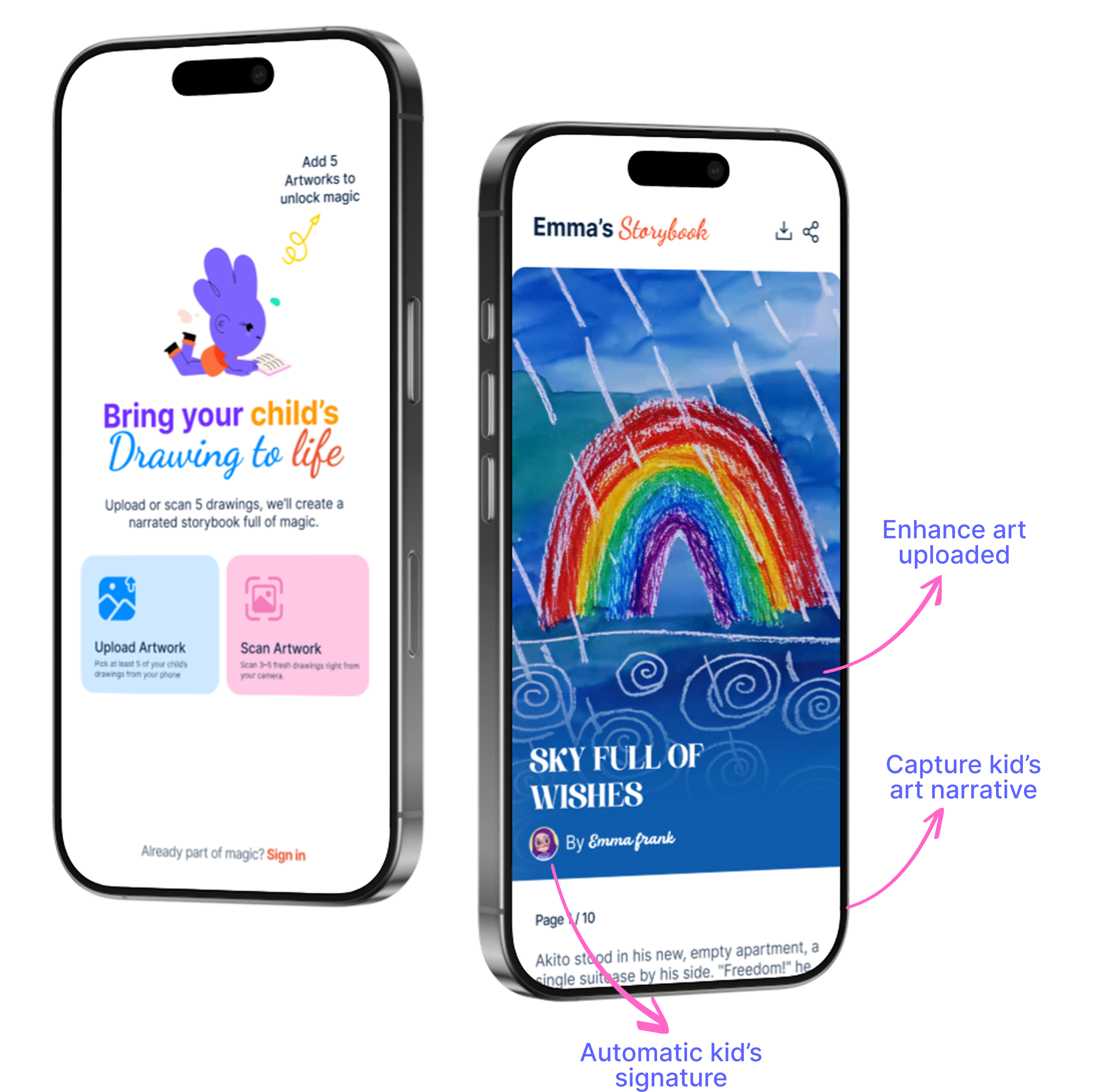 Scriblee app preview on mobile device